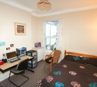 Plymouth University student accommodation double bedroom.