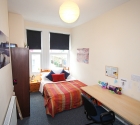 Plymouth university accommodation student double bedroom.