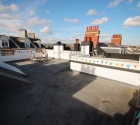 Roof terrace with seating in plymouth university student shared property.