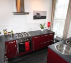 Modern finish kitchen in Plymouth University couples flat.